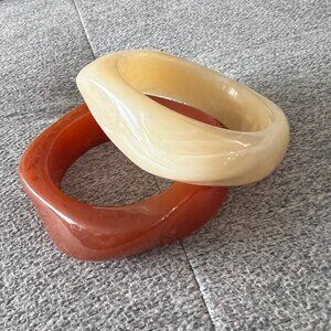 Chunky and Colourful Resin Bangle Bracelets